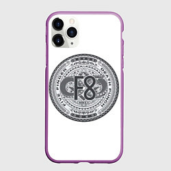 Чехол iPhone 11 Pro матовый FFDP F8, цвет: 3D-фиолетовый