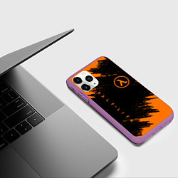 Чехол iPhone 11 Pro матовый HALF-LIFE, цвет: 3D-фиолетовый — фото 2