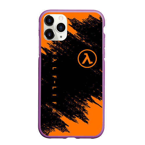 Чехол iPhone 11 Pro матовый HALF-LIFE / 3D-Фиолетовый – фото 1