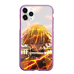 Чехол iPhone 11 Pro матовый KIMETSU NO YAIBA, цвет: 3D-фиолетовый