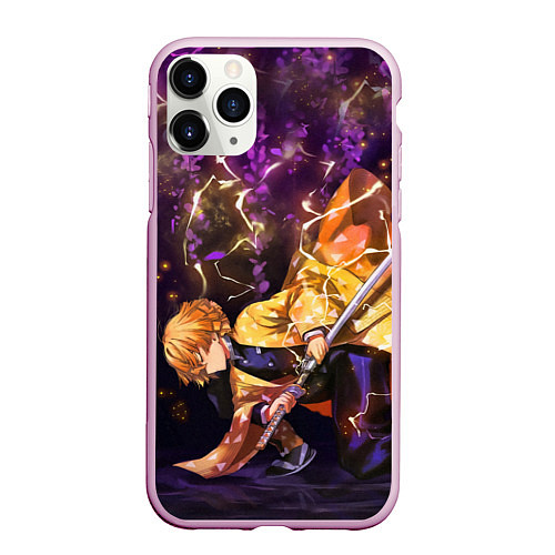 Чехол iPhone 11 Pro матовый KIMETSU NO YAIBA / 3D-Розовый – фото 1