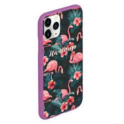 Чехол iPhone 11 Pro матовый Flamingo, цвет: 3D-фиолетовый — фото 2