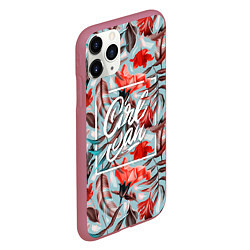 Чехол iPhone 11 Pro матовый Girl Can, цвет: 3D-малиновый — фото 2