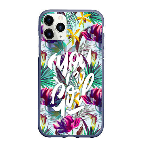 Чехол iPhone 11 Pro матовый You go Girl / 3D-Серый – фото 1