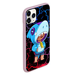 Чехол iPhone 11 Pro матовый Brawl Stars Leon Skin Shark, цвет: 3D-розовый — фото 2