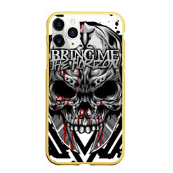 Чехол iPhone 11 Pro матовый Bring Me the Horizon, цвет: 3D-желтый