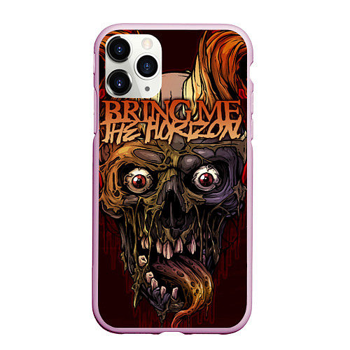 Чехол iPhone 11 Pro матовый Bring Me the Horizon / 3D-Розовый – фото 1