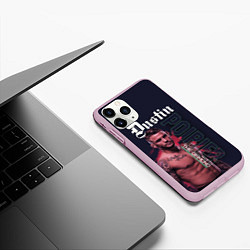Чехол iPhone 11 Pro матовый Dustin Poirier, цвет: 3D-розовый — фото 2