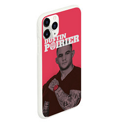 Чехол iPhone 11 Pro матовый Dustin Poirier, цвет: 3D-белый — фото 2