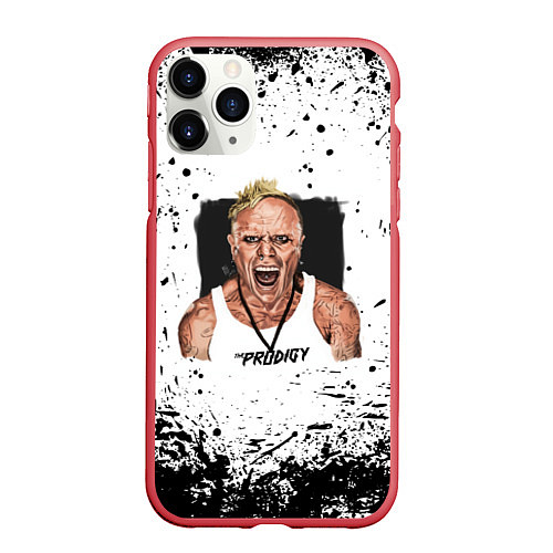 Чехол iPhone 11 Pro матовый THE PRODIGY / 3D-Красный – фото 1