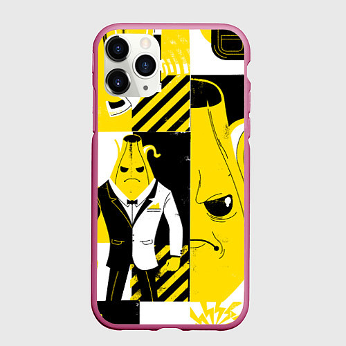 Чехол iPhone 11 Pro матовый Agent Peely Агент Пили / 3D-Малиновый – фото 1