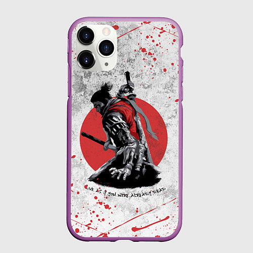 Чехол iPhone 11 Pro матовый SEKIRO SHADOW DIE TWICE / 3D-Фиолетовый – фото 1