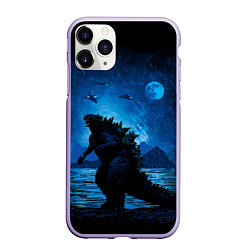 Чехол iPhone 11 Pro матовый GODZILLA, цвет: 3D-светло-сиреневый