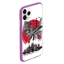 Чехол iPhone 11 Pro матовый GODZILLA, цвет: 3D-фиолетовый — фото 2