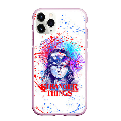 Чехол iPhone 11 Pro матовый STRANGER THINGS / 3D-Розовый – фото 1