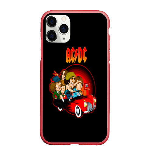 Чехол iPhone 11 Pro матовый ACDC / 3D-Красный – фото 1