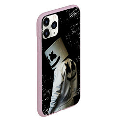 Чехол iPhone 11 Pro матовый Marshmello, цвет: 3D-розовый — фото 2