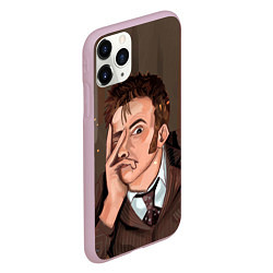 Чехол iPhone 11 Pro матовый 10TH DOCTOR WHO, цвет: 3D-розовый — фото 2