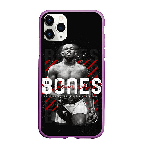 Чехол iPhone 11 Pro матовый Bones Jones / 3D-Фиолетовый – фото 1