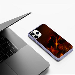 Чехол iPhone 11 Pro матовый KIMETSU NO YAIBA, цвет: 3D-светло-сиреневый — фото 2