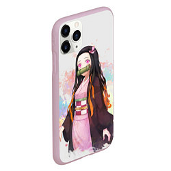 Чехол iPhone 11 Pro матовый KIMETSU NO YAIBA, цвет: 3D-розовый — фото 2