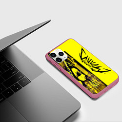 Чехол iPhone 11 Pro матовый Пошлая Молли, цвет: 3D-малиновый — фото 2