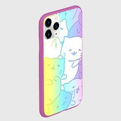 Чехол iPhone 11 Pro матовый Котоколлаж 05, цвет: 3D-фиолетовый — фото 2