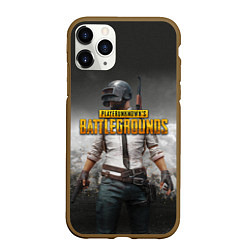 Чехол iPhone 11 Pro матовый PUBG, цвет: 3D-коричневый