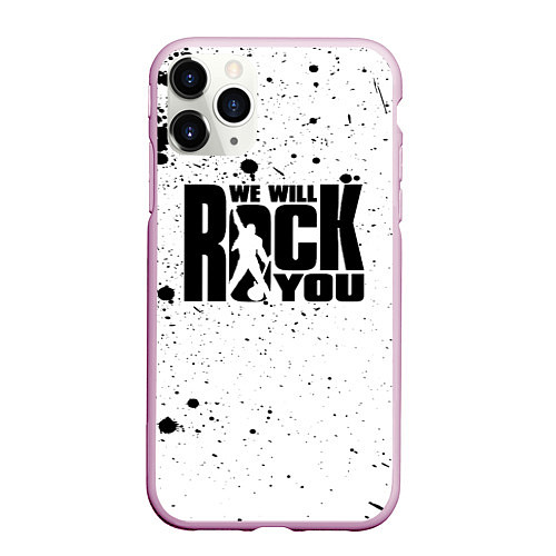 Чехол iPhone 11 Pro матовый Queen - We Will Rock You / 3D-Розовый – фото 1