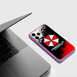 Чехол iPhone 11 Pro матовый RESIDENT EVIL UMBRELLA, цвет: 3D-фиолетовый — фото 2