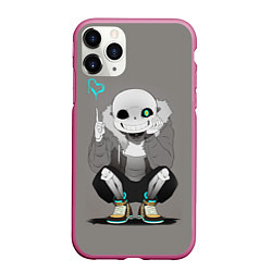 Чехол iPhone 11 Pro матовый UNDERTALE, цвет: 3D-малиновый