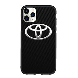Чехол iPhone 11 Pro матовый Toyota carbon, цвет: 3D-черный