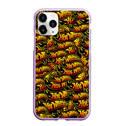 Чехол iPhone 11 Pro матовый Hot Wheels, цвет: 3D-сиреневый