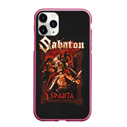 Чехол iPhone 11 Pro матовый Sabaton - Sparta, цвет: 3D-малиновый