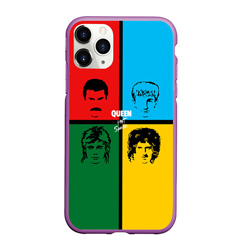 Чехол iPhone 11 Pro матовый Queen / 3D-Фиолетовый – фото 1