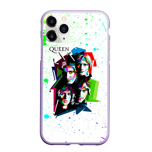 Чехол iPhone 11 Pro матовый Queen / 3D-Светло-сиреневый – фото 1