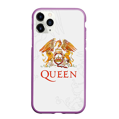 Чехол iPhone 11 Pro матовый Queen / 3D-Фиолетовый – фото 1