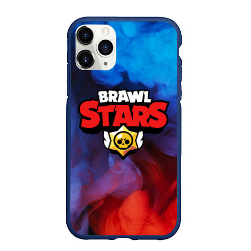 Чехол iPhone 11 Pro матовый BRAWL STARS / 3D-Тёмно-синий – фото 1