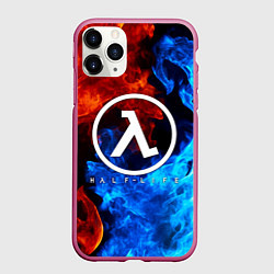 Чехол iPhone 11 Pro матовый HALF-LIFE, цвет: 3D-малиновый
