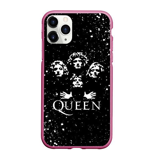 Чехол iPhone 11 Pro матовый QUEEN / 3D-Малиновый – фото 1