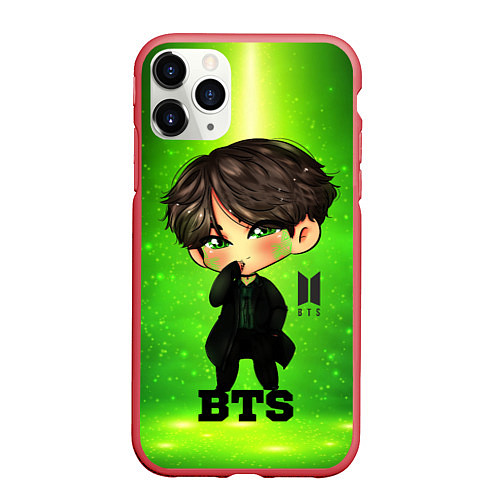 Чехол iPhone 11 Pro матовый BTS / 3D-Красный – фото 1