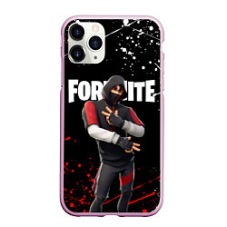 Чехол iPhone 11 Pro матовый FORTNITE IKONIK, цвет: 3D-розовый