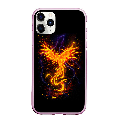 Чехол iPhone 11 Pro матовый Phoenix / 3D-Розовый – фото 1