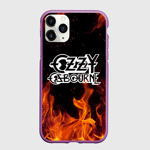 Чехол iPhone 11 Pro матовый Ozzy Osbourne / 3D-Фиолетовый – фото 1