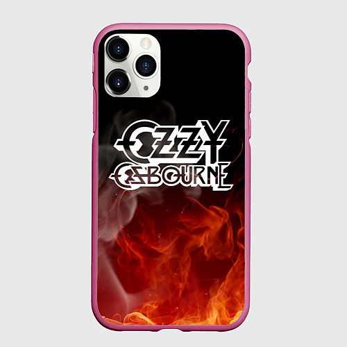 Чехол iPhone 11 Pro матовый Ozzy Osbourne / 3D-Малиновый – фото 1