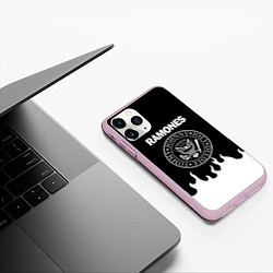 Чехол iPhone 11 Pro матовый RAMONES, цвет: 3D-розовый — фото 2