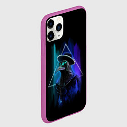 Чехол iPhone 11 Pro матовый ДОКТОР ЧУМЫ, цвет: 3D-фиолетовый — фото 2