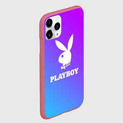 Чехол iPhone 11 Pro матовый PLAYBOY, цвет: 3D-малиновый — фото 2