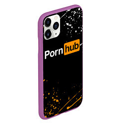 Чехол iPhone 11 Pro матовый PORNHUB, цвет: 3D-фиолетовый — фото 2