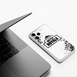 Чехол iPhone 11 Pro матовый Fortnite & Marshmello, цвет: 3D-белый — фото 2